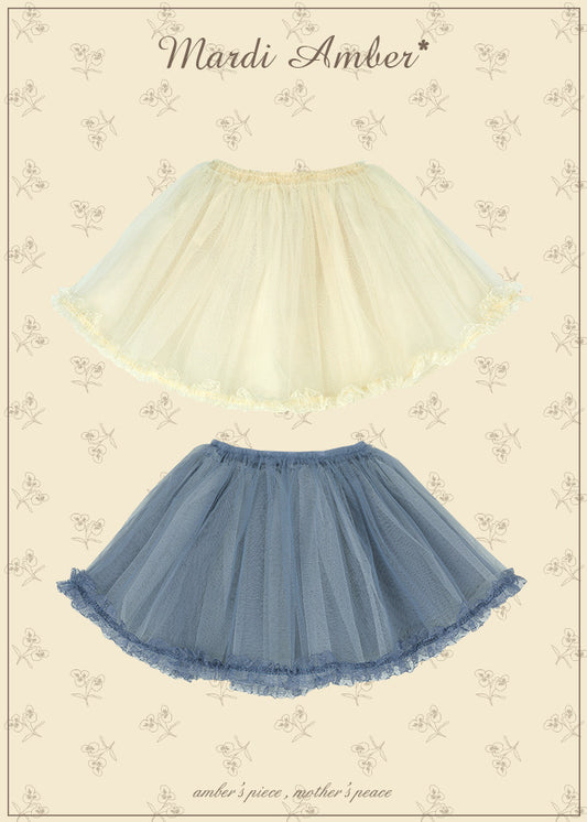 Leah Short Skirt White/Blue