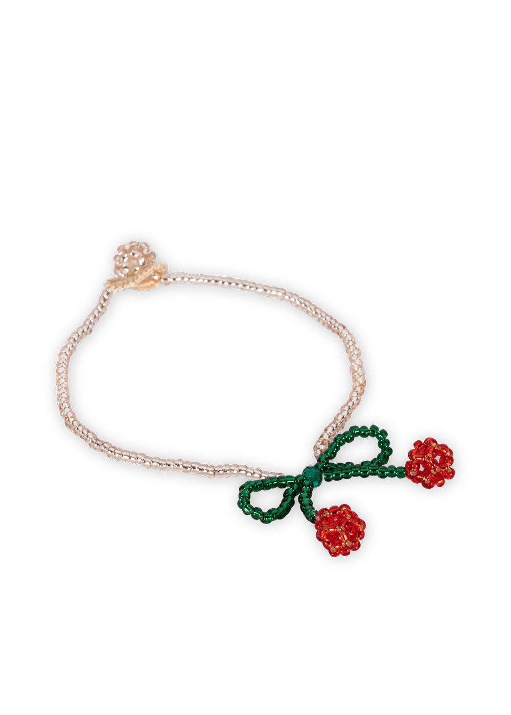 Pearly Necklace & Bracelet Set Cherry