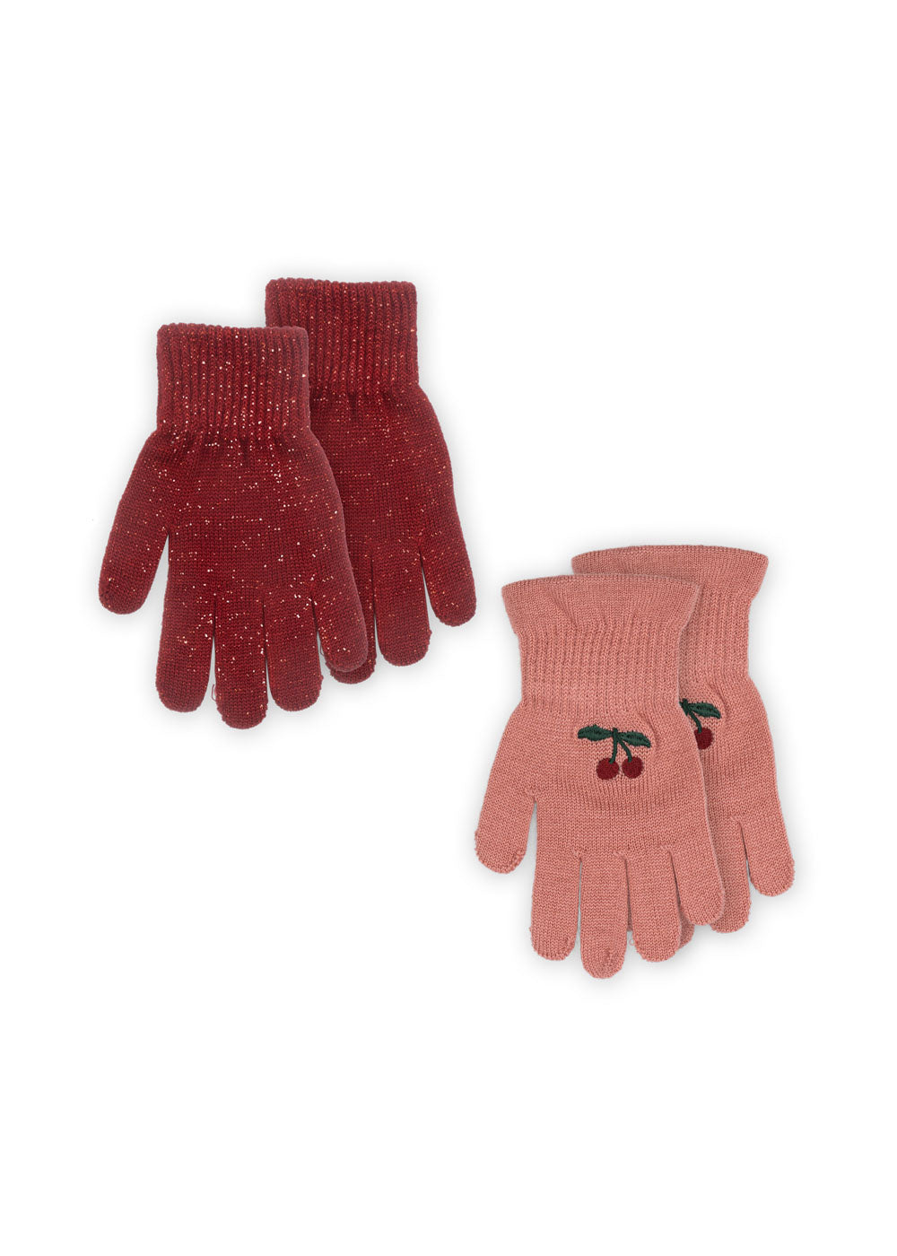 2 Pack Wool Gloves Cherry