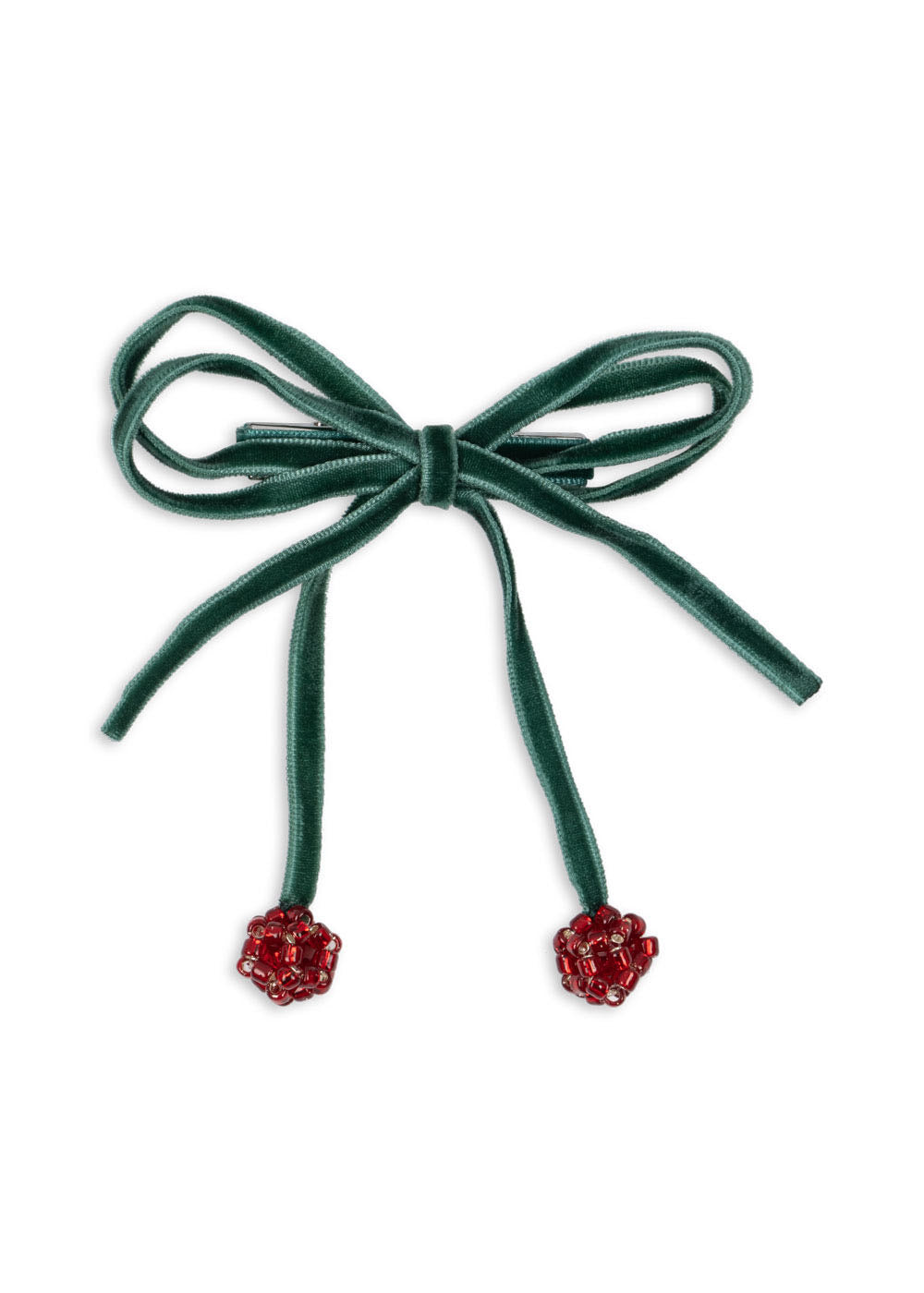 2 Pack Cherry Bow Hair Clips