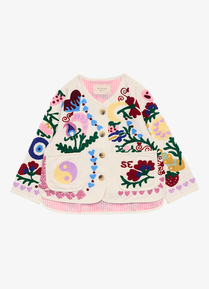 Sissel Edelbo Maggie MINI Kids Suzani Jacket White Rose