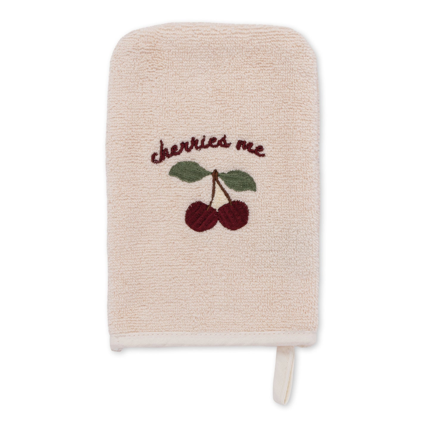 Embroidered Washcloths Set of 3 Cherry Pink