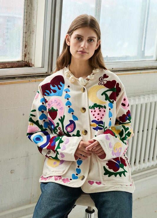 Sissel Edelbo Maggie Suzani Jacket White Rose