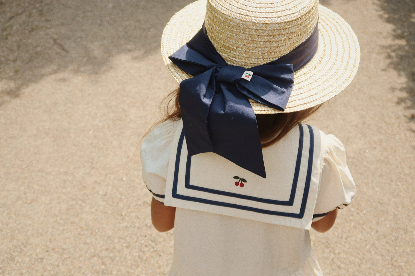 Allie Summer Sailor Straw Boater Hat