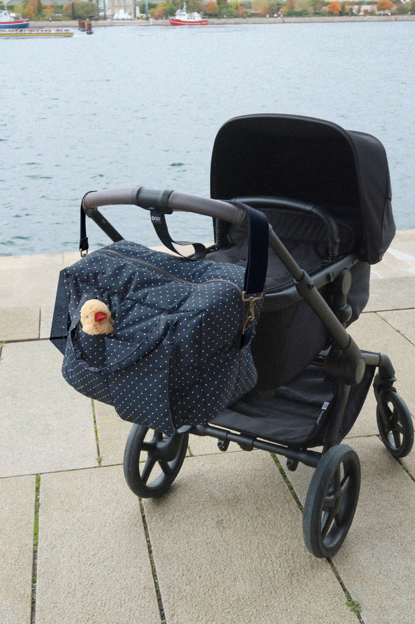 Konges Sløjd All You Need Bag Navy Polka Dot Diaper Stroller Bag