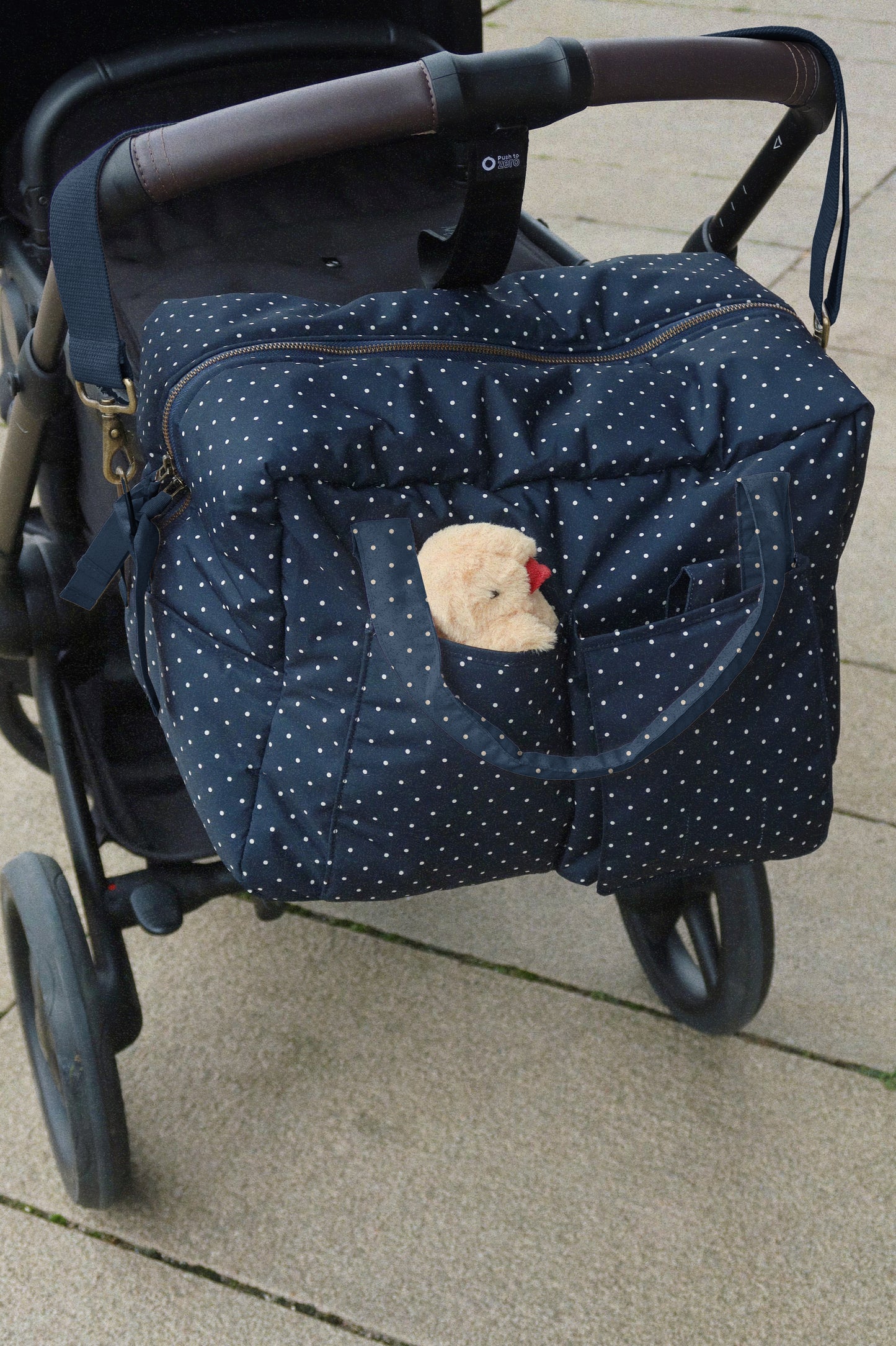 Konges Sløjd All You Need Bag Navy Polka Dot Diaper Stroller Bag