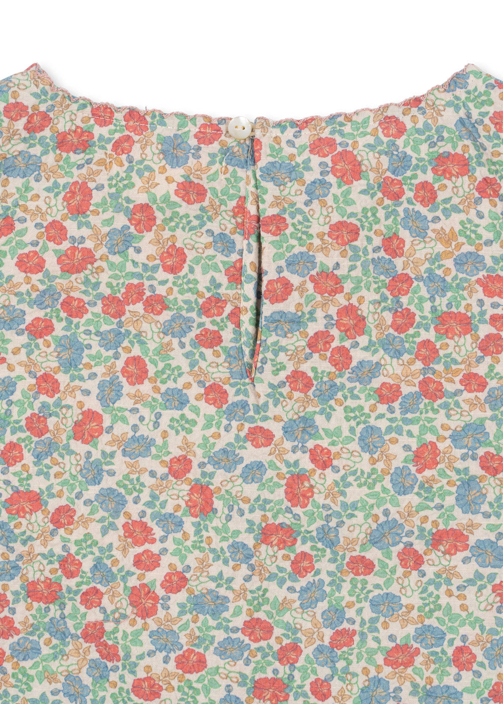 ELIN Vintage Liberty Floral Bow Girls Organic Cotton Sleeveless Summer Dress