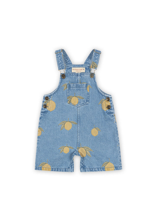 MAGOT Organic Cotton Denim Overall GOTS Lemon Printed