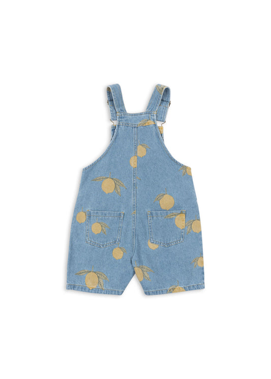 MAGOT Organic Cotton Denim Overall GOTS Lemon Printed