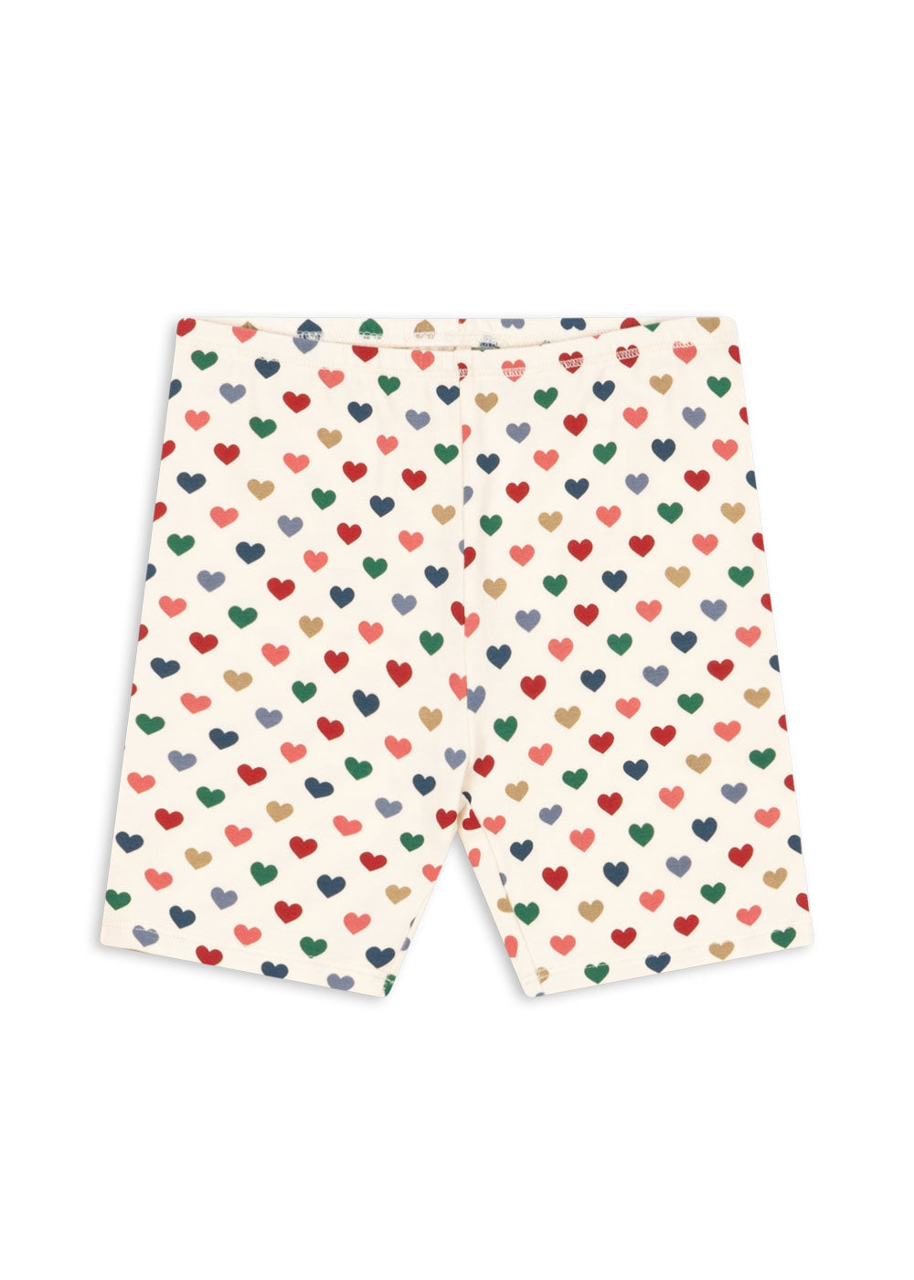 Organic Cotton Biker Shorts Stretchy Leggings Hearts Printed