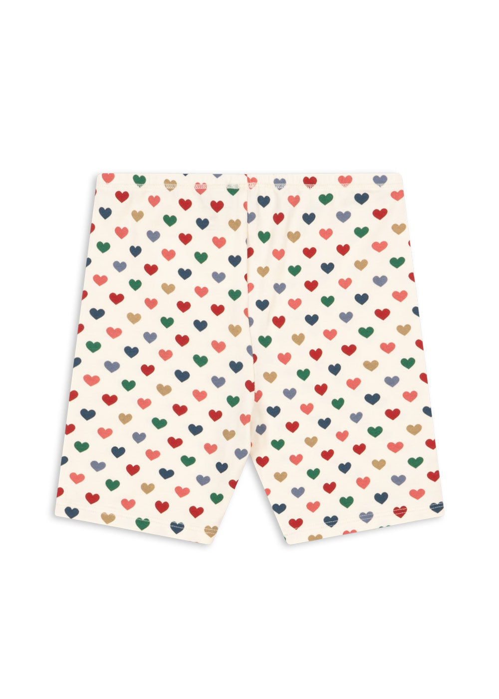 Organic Cotton Biker Shorts Stretchy Leggings Hearts Printed
