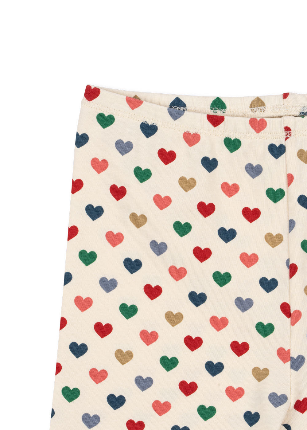 Organic Cotton Biker Shorts Stretchy Leggings Hearts Printed