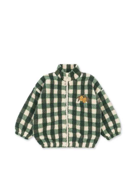 Konges Sløjd JODY Teddy Kids Fleece  Jacket Green Check