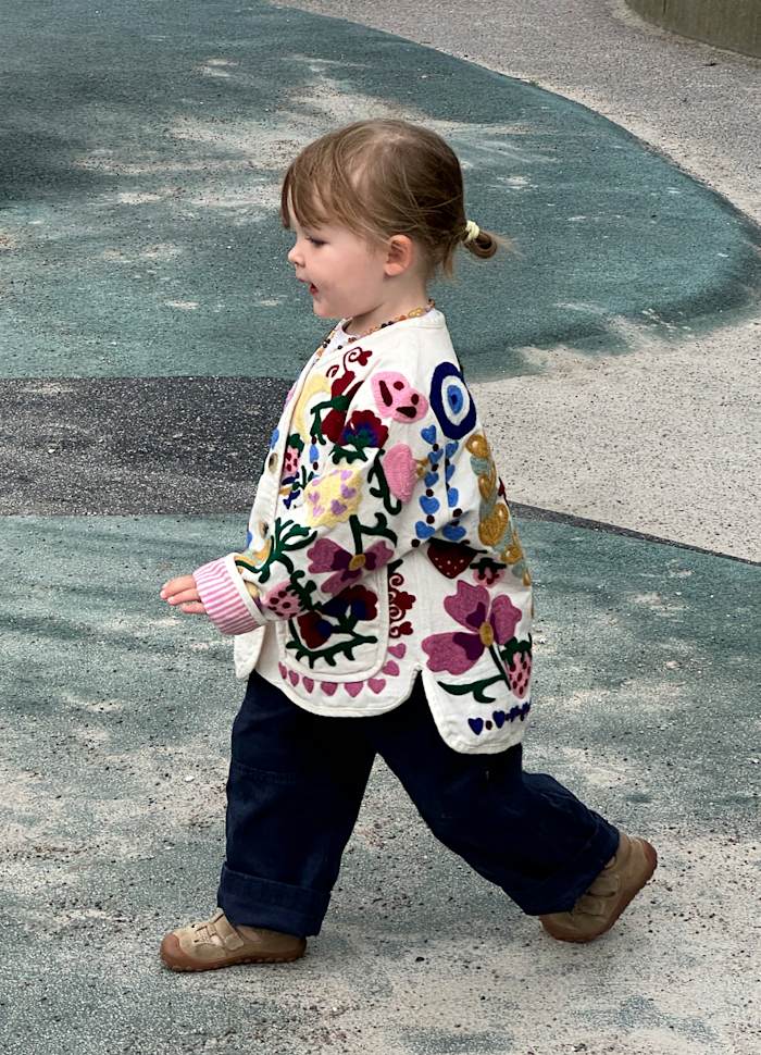 Sissel Edelbo Maggie MINI Kids Suzani Jacket White Rose