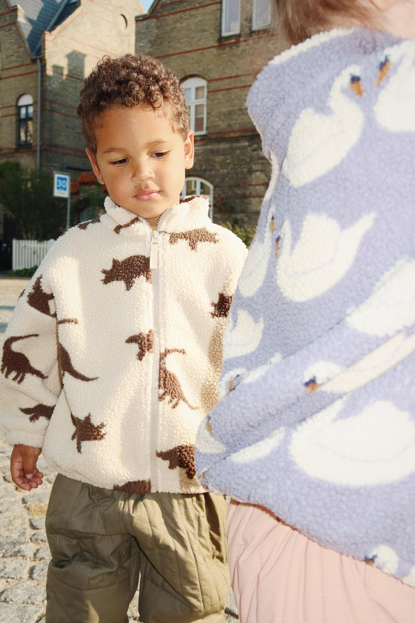 JODY Teddy Organic Cotton Jacket Dinosaur