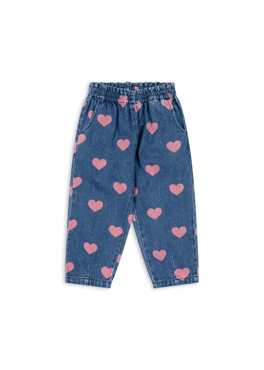 MAGOT Denim Organic Cotton Frill Pants Hearts