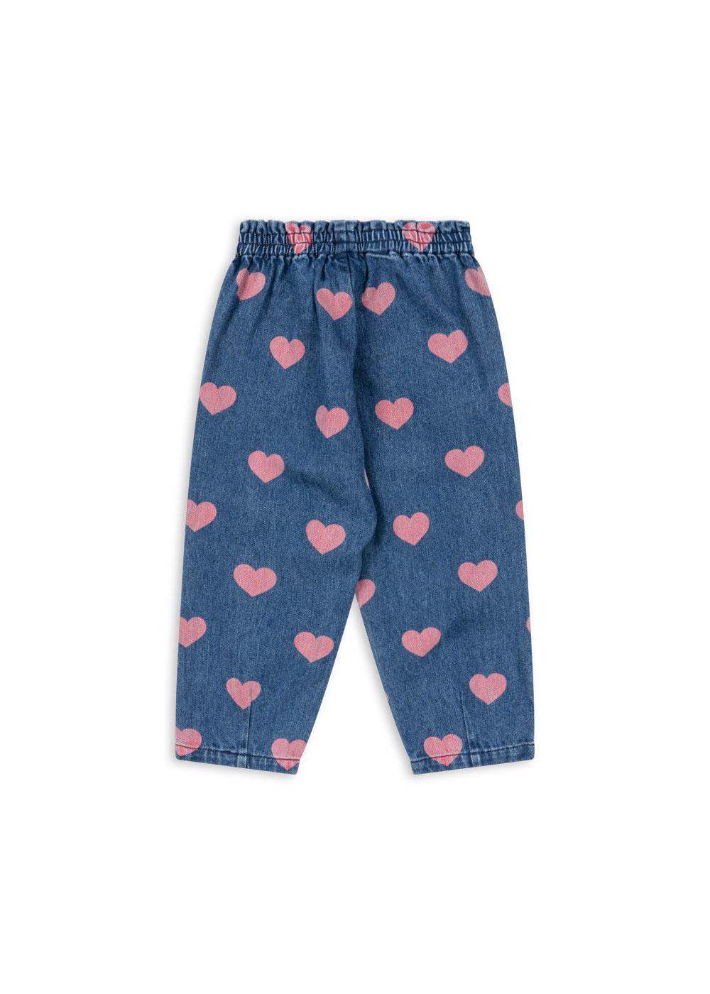 MAGOT Denim Organic Cotton Frill Pants Hearts