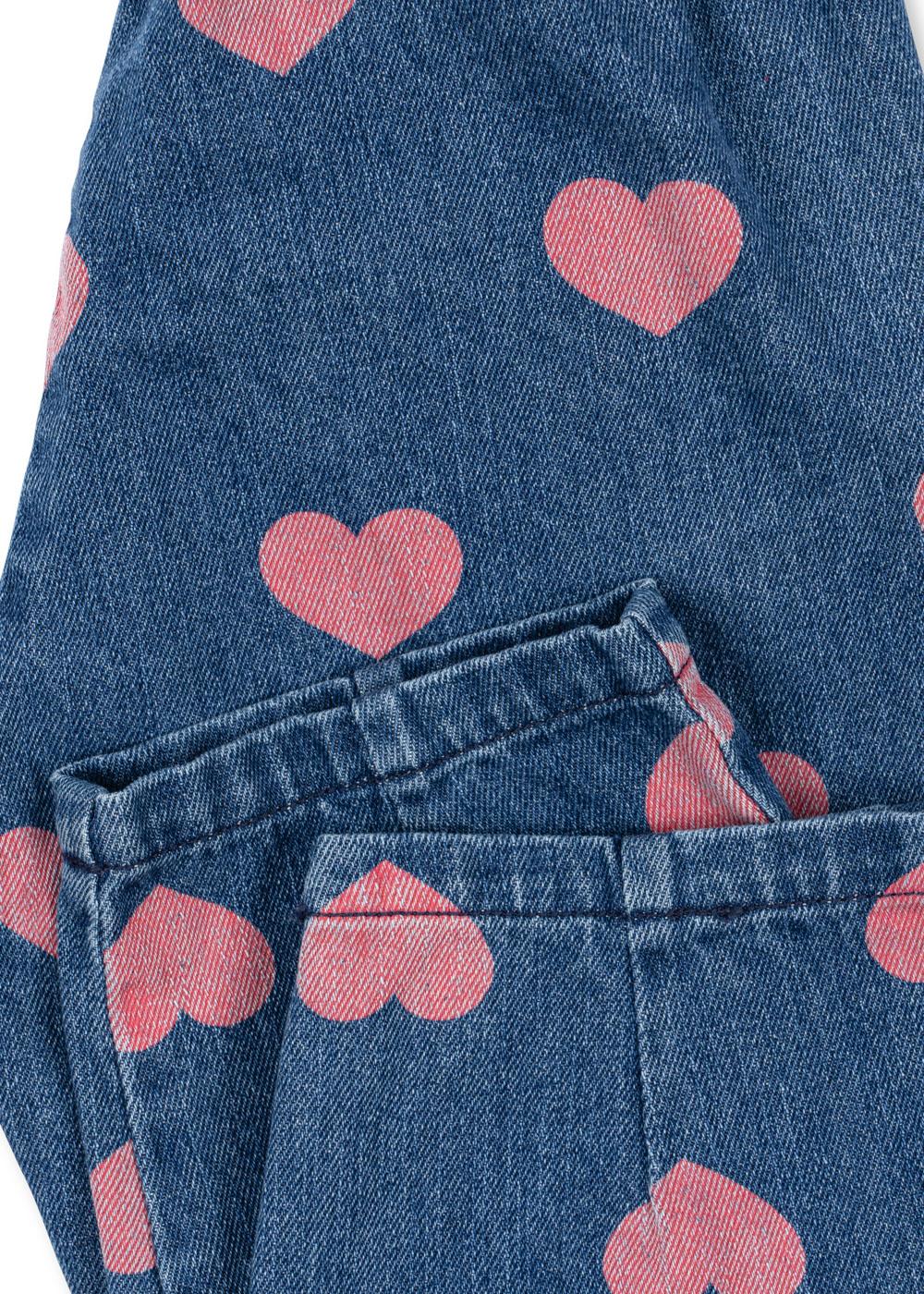 MAGOT Denim Organic Cotton Frill Pants Hearts