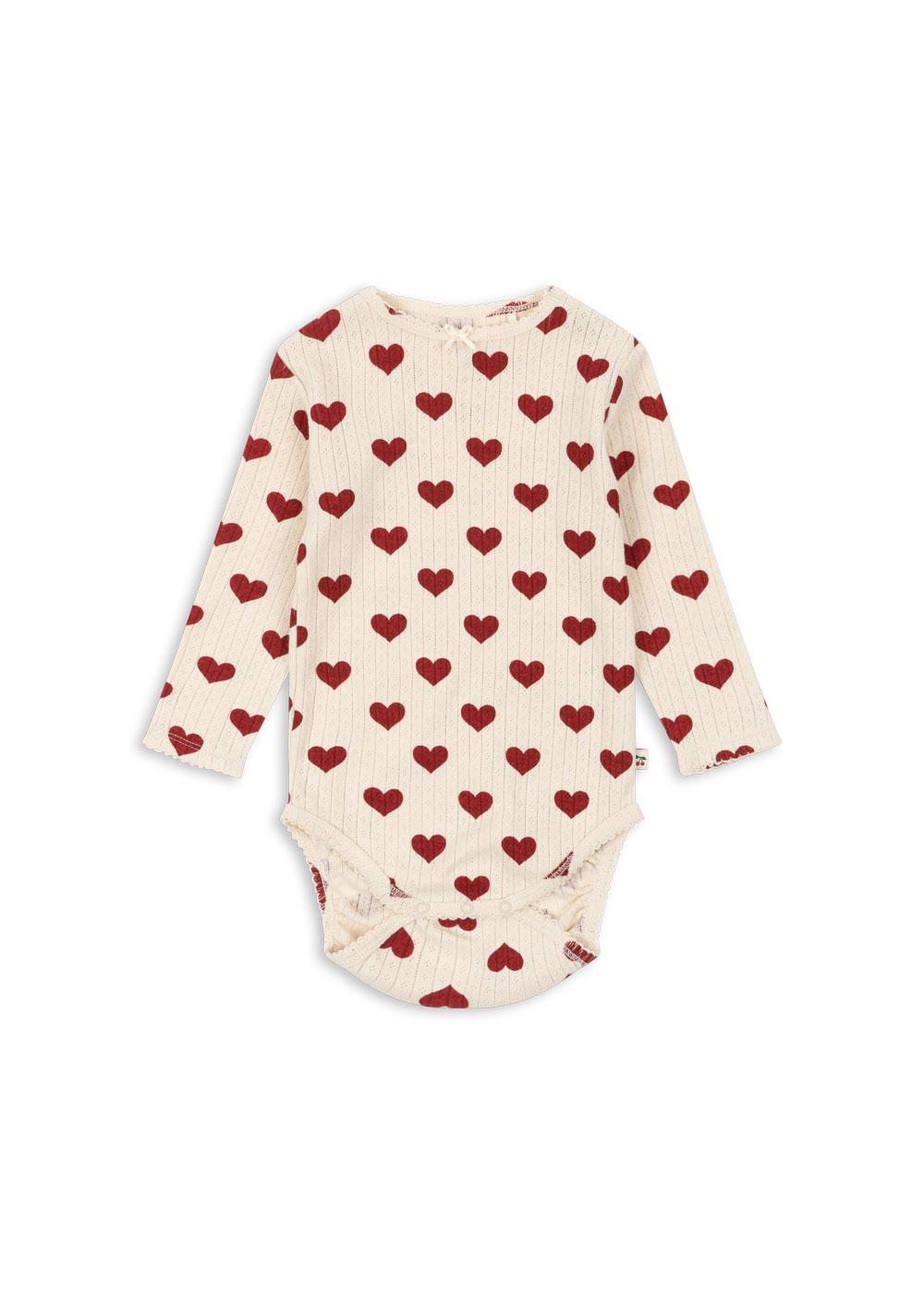 MINNIE Organic Cotton Baby Body Romper Hearts