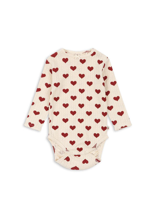 MINNIE Organic Cotton Baby Body Romper Hearts