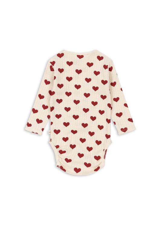 MINNIE Organic Cotton Baby Body Romper Hearts