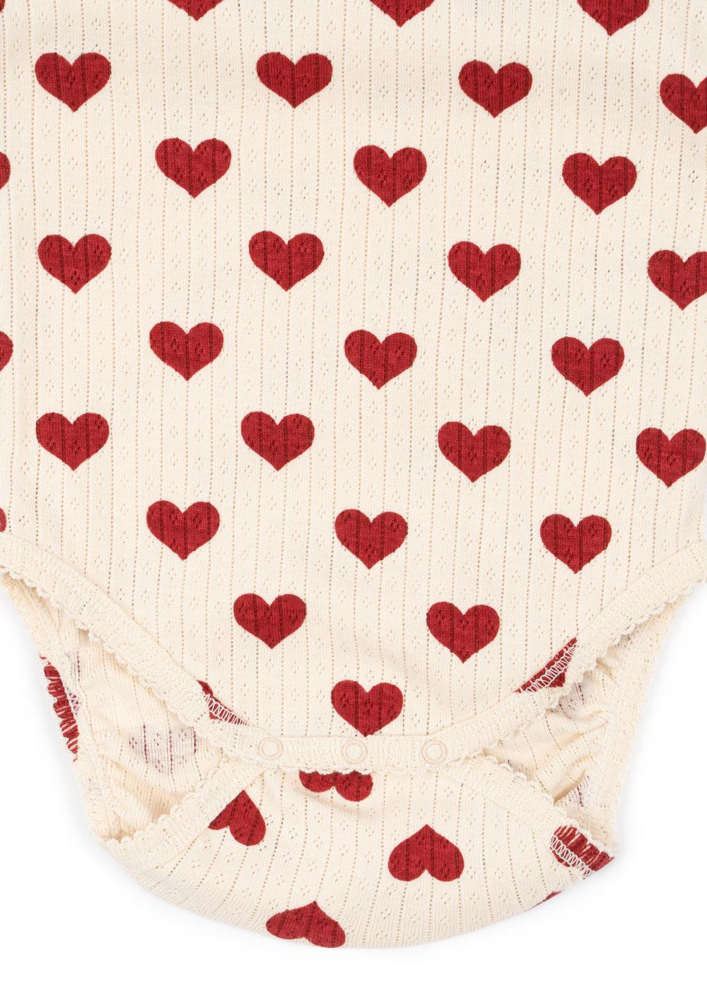 MINNIE Organic Cotton Baby Body Romper Hearts