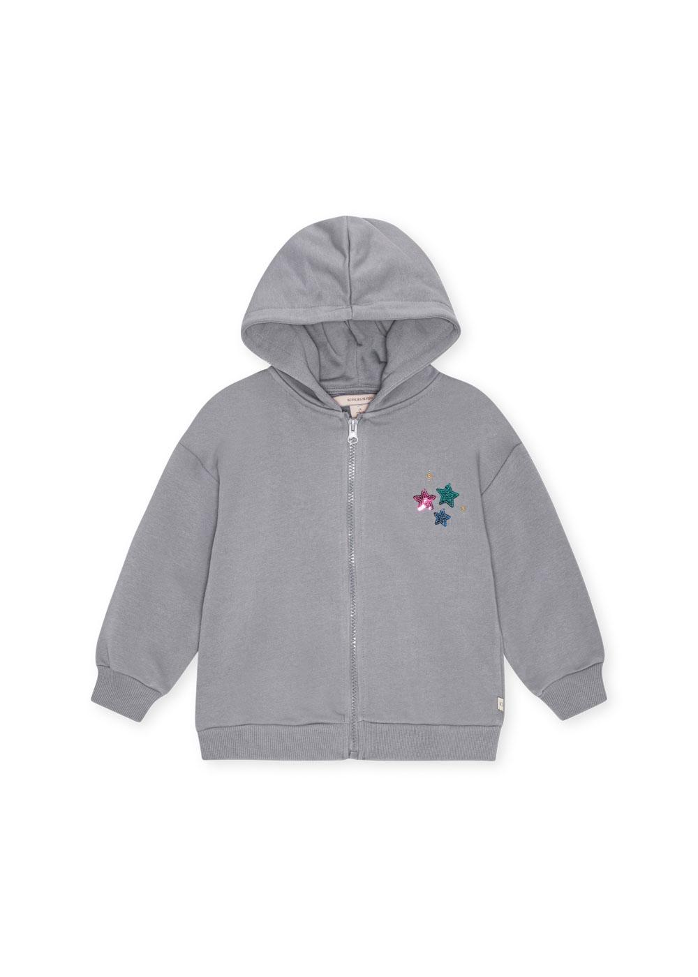 LOU SEQUINS Organic Cotton Sweatshirt Hood Tradewinds