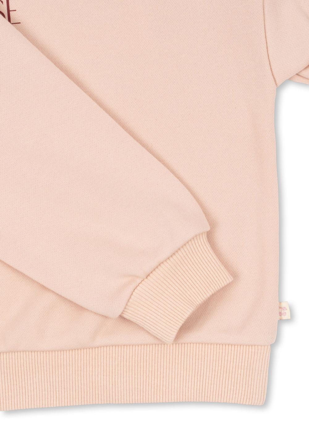 LOU Glitter Organic Cotton Sweatshirt Cameo Rose