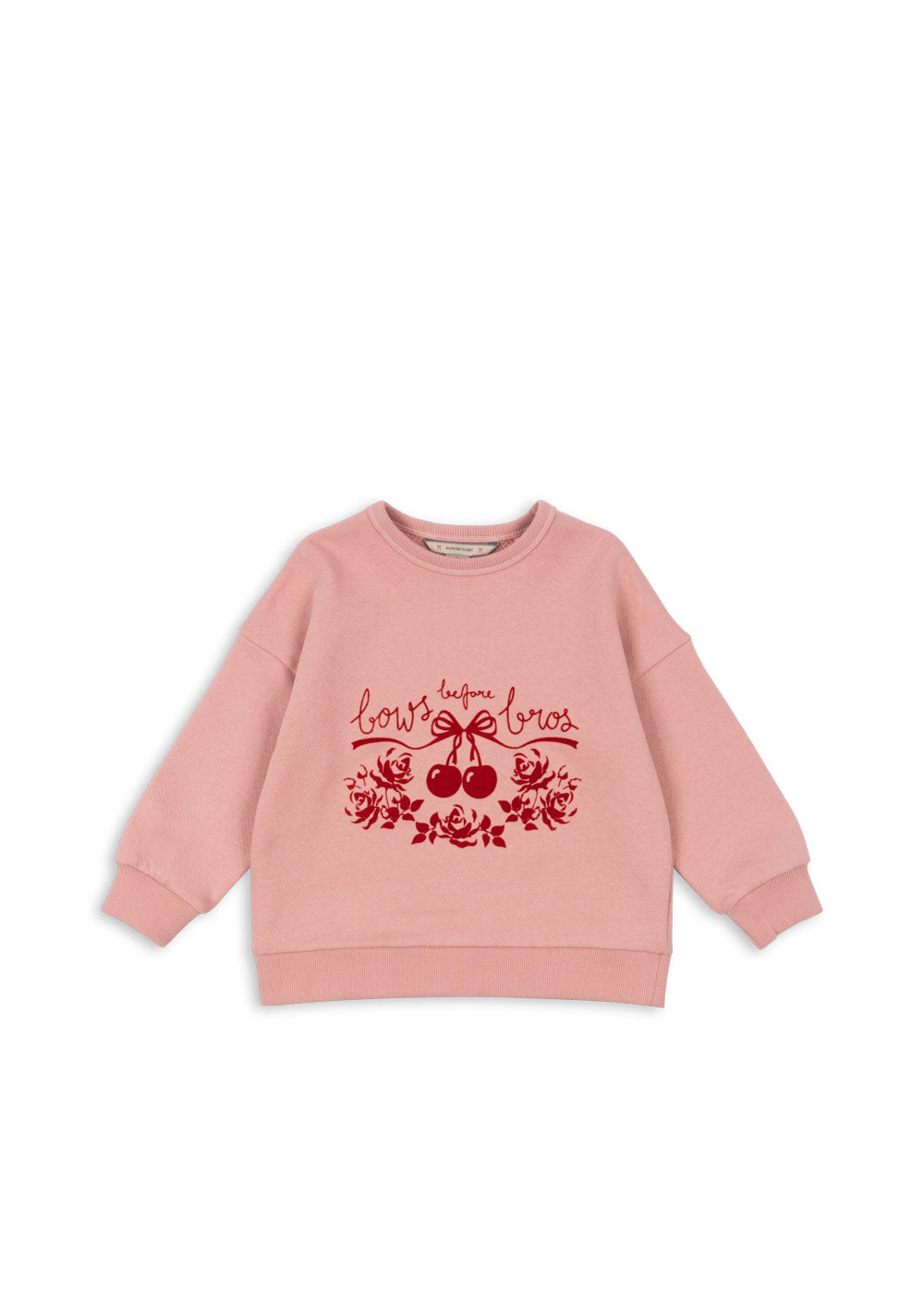 LOUPY LOU Organic Cotton Long Sleeves Sweatshirt Bow Rose