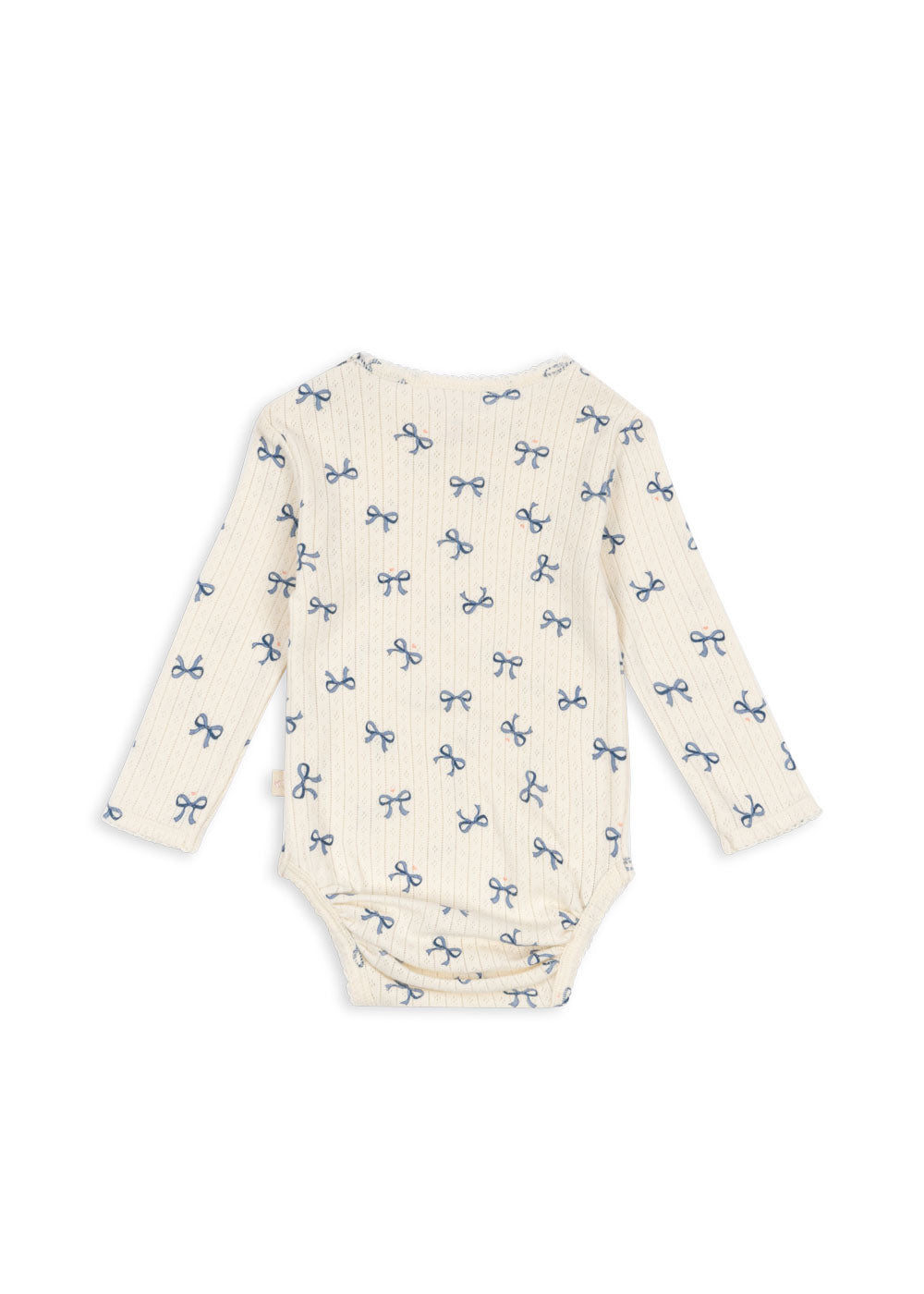 Minnie Organic Cotton Long Sleeves Body Romper Bow Blue