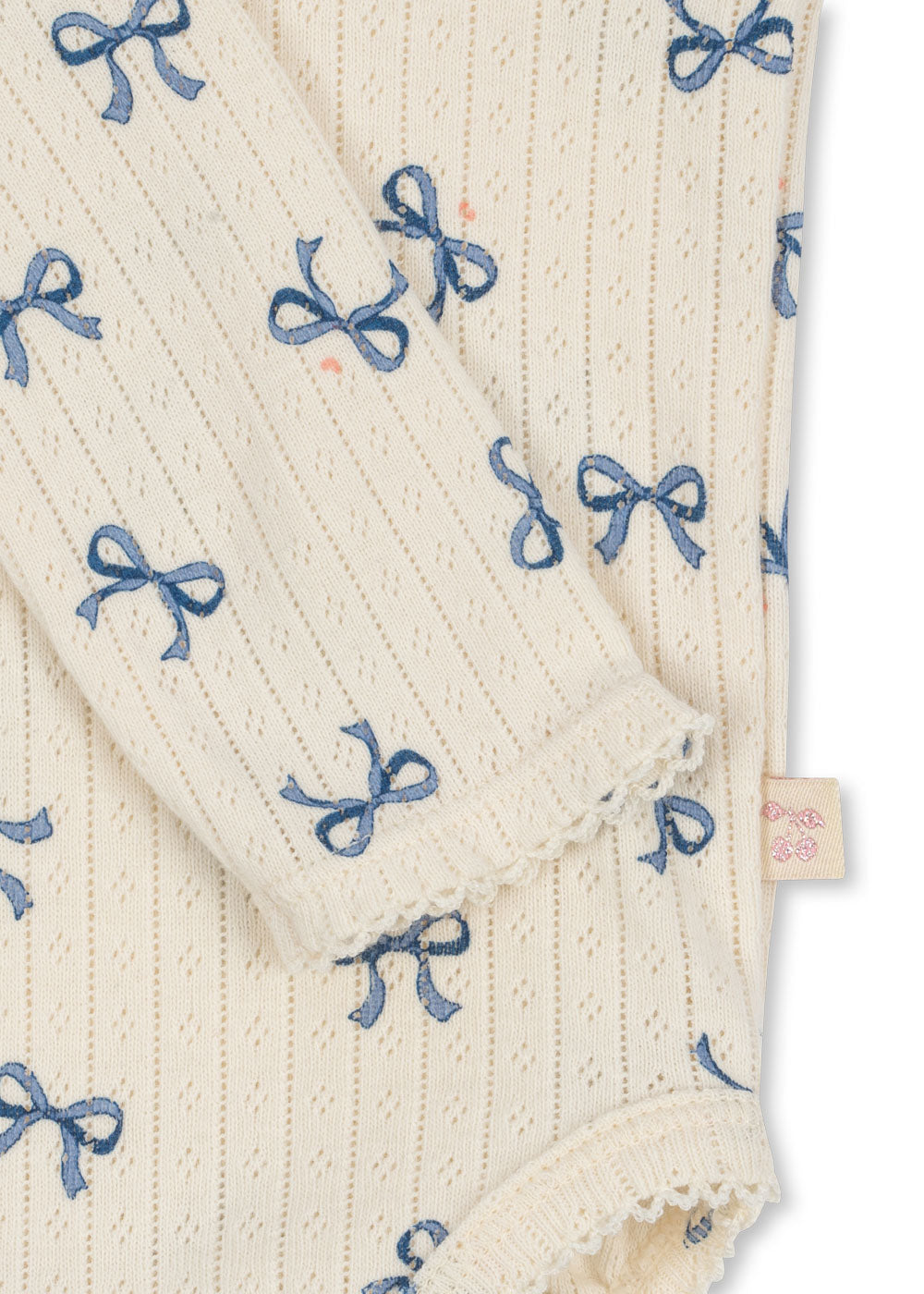 Minnie Organic Cotton Long Sleeves Body Romper Bow Blue