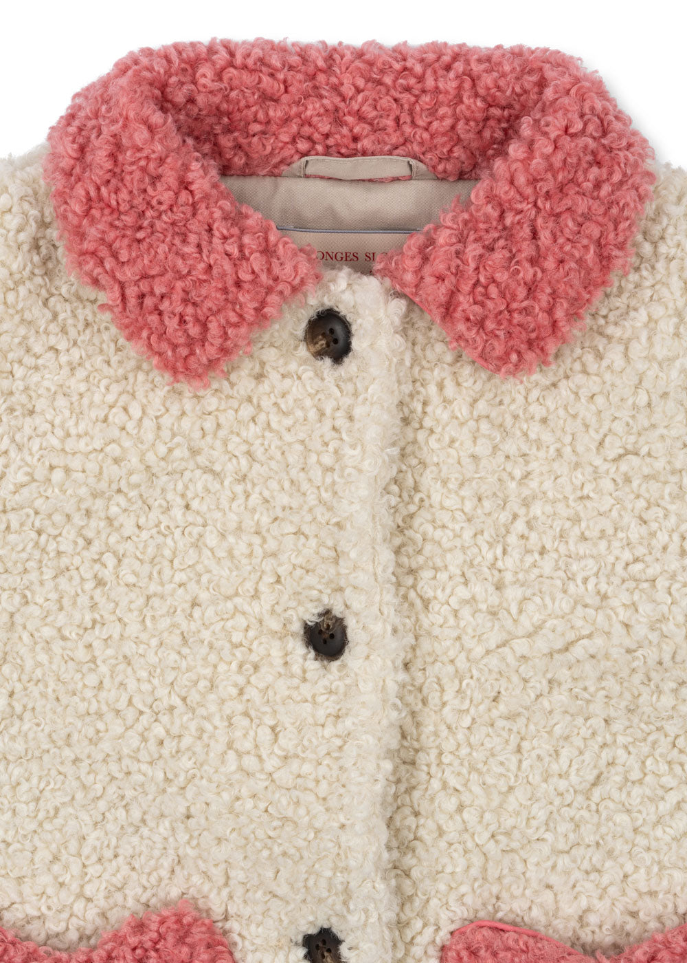 CALIN Collar Coat Antique White