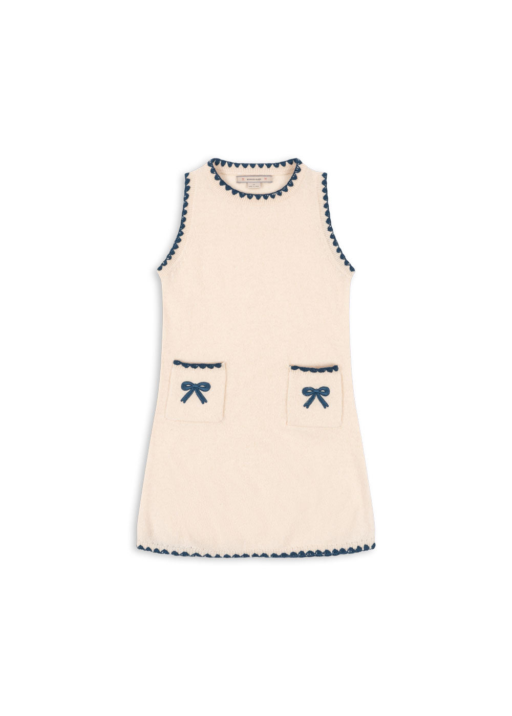 COLLETTE Wool Knit Sleeveless Dress White