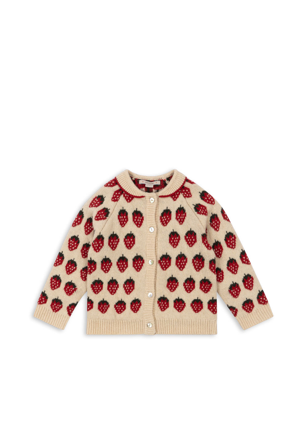 BELOU Wool KNIT Collar Cardigan Strawberry