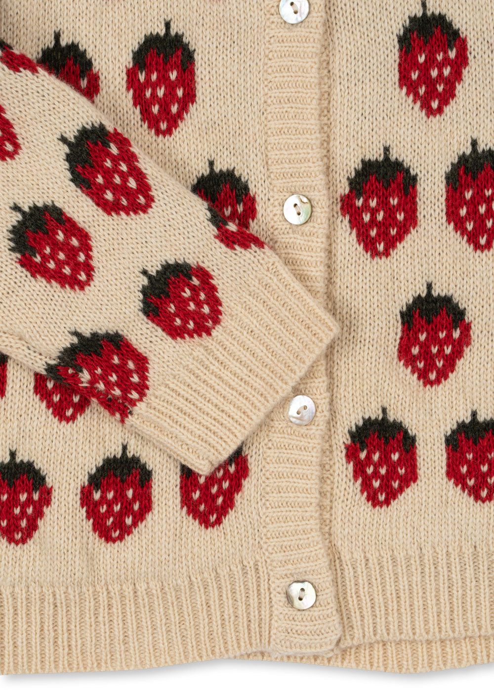 BELOU Wool KNIT Collar Cardigan Strawberry