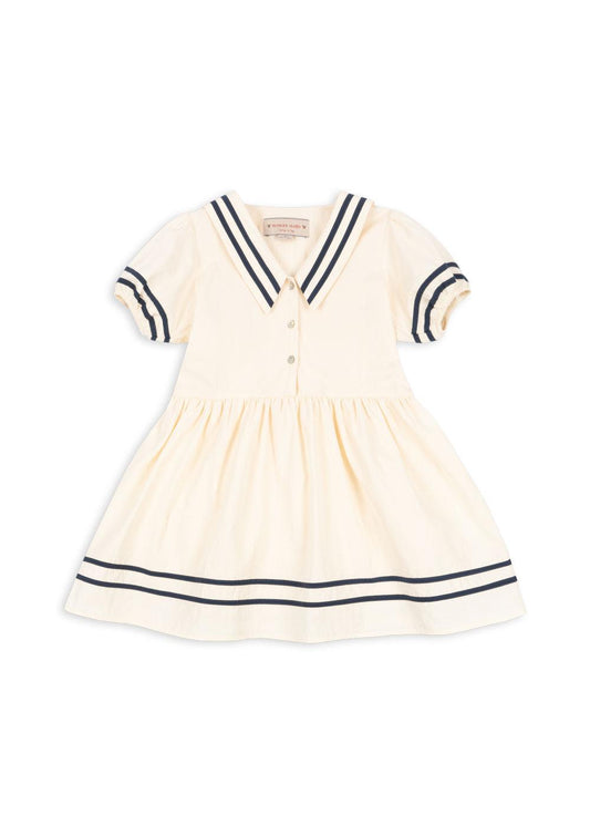 Allie Sailor Organic Cotton Short Sleeves Collars Dress GOTS
