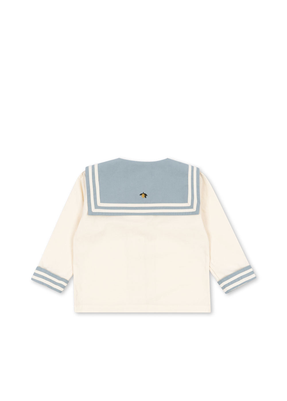 Kids Organic Cotton Sailor Collar Shirt Light Blue