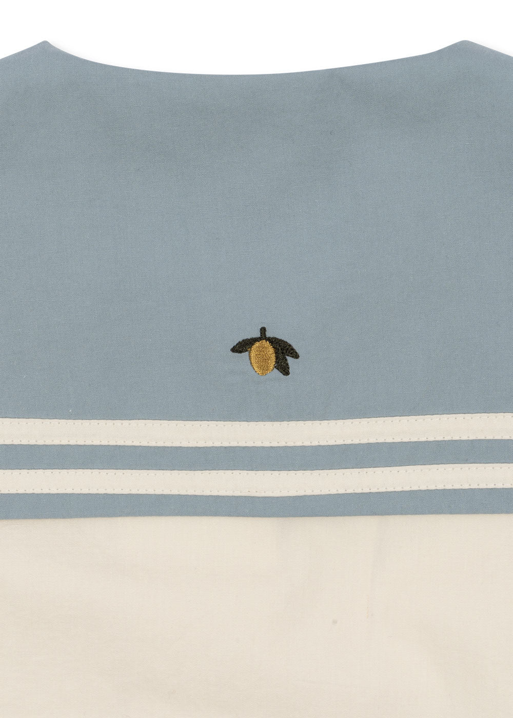 Kids Organic Cotton Sailor Collar Shirt Light Blue