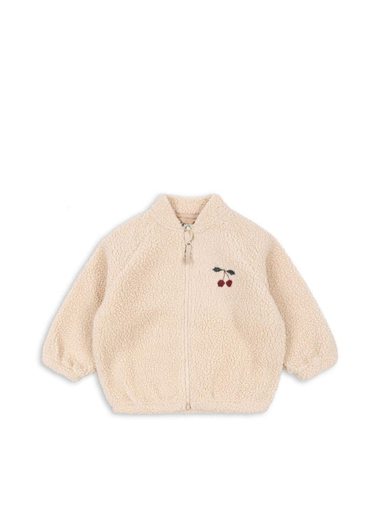 JAZZ Teddy Fleece Bomber Jacket Cherry