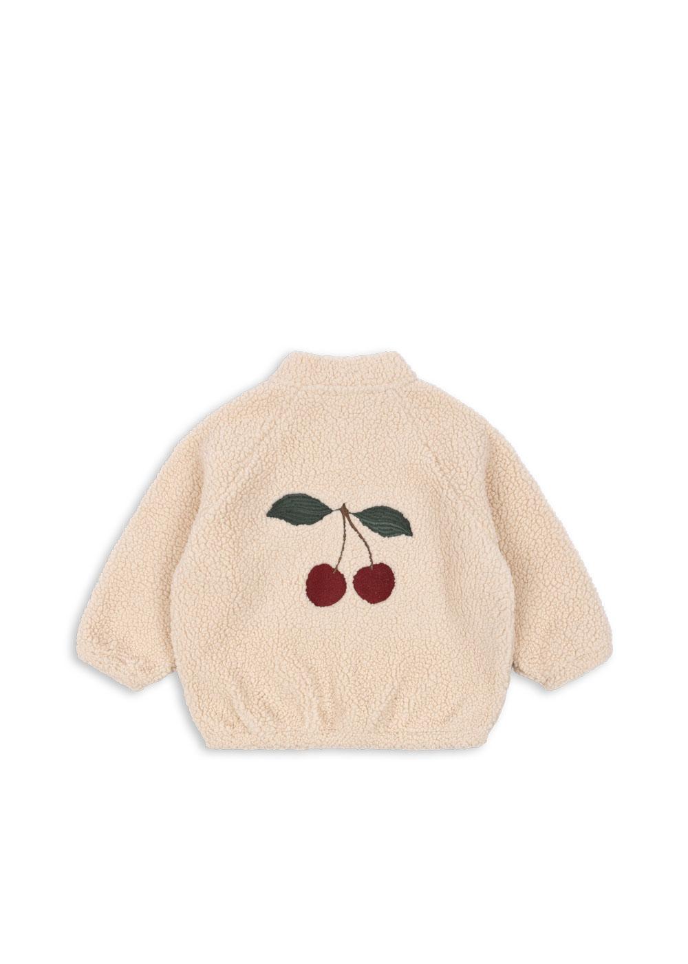 JAZZ Teddy Fleece Bomber Jacket Cherry