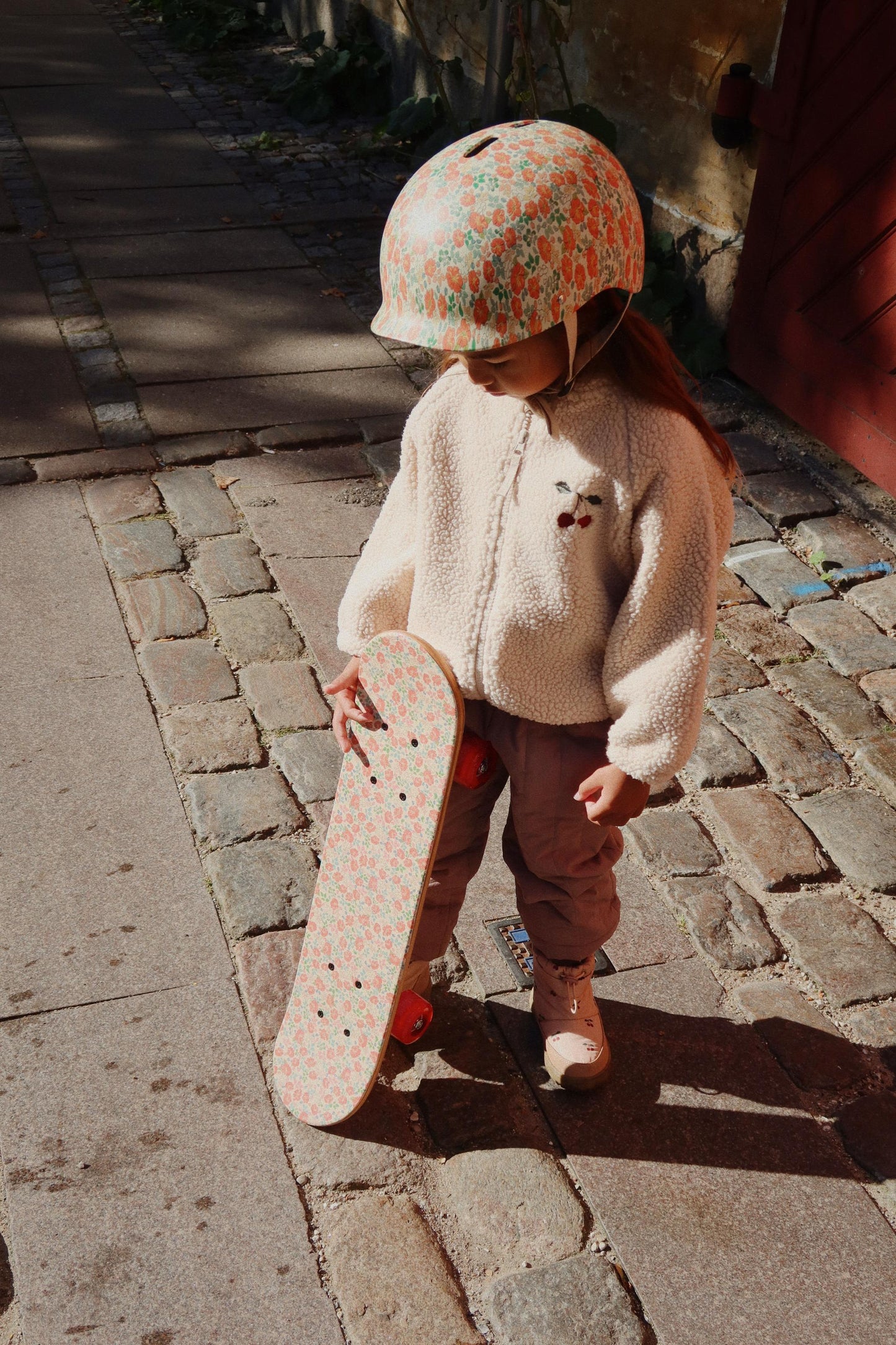 JAZZ Teddy Fleece Bomber Jacket Cherry