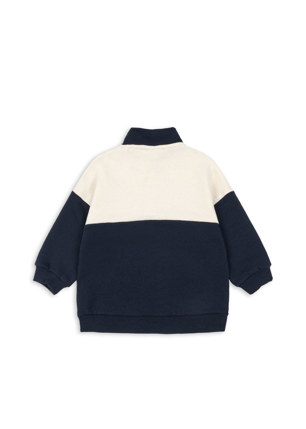 LOUPY LOU Organic Cotton Half Zip Sweat Dark Navy