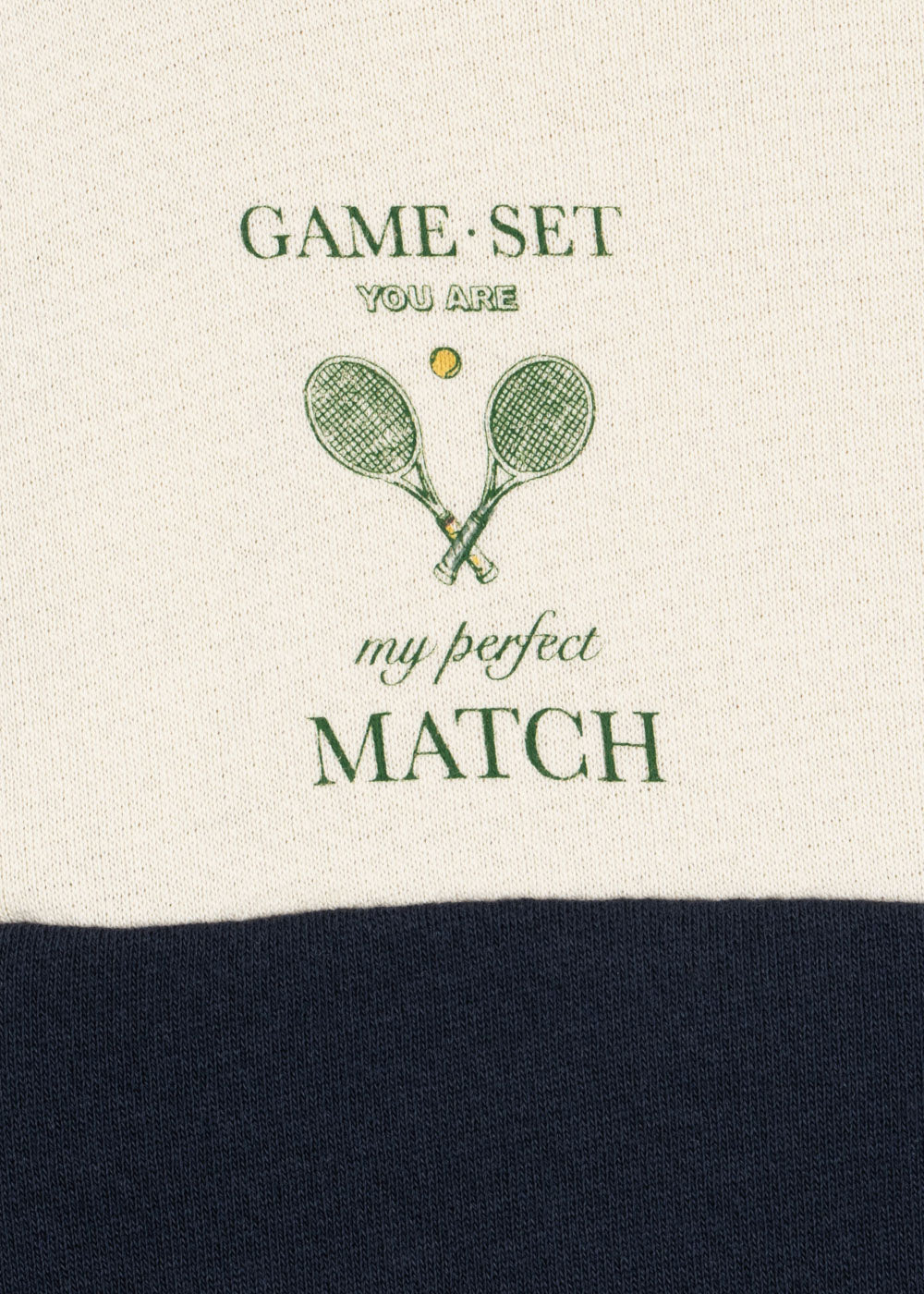 LOUPY LOU Organic Cotton Half Zip Sweat Dark Navy