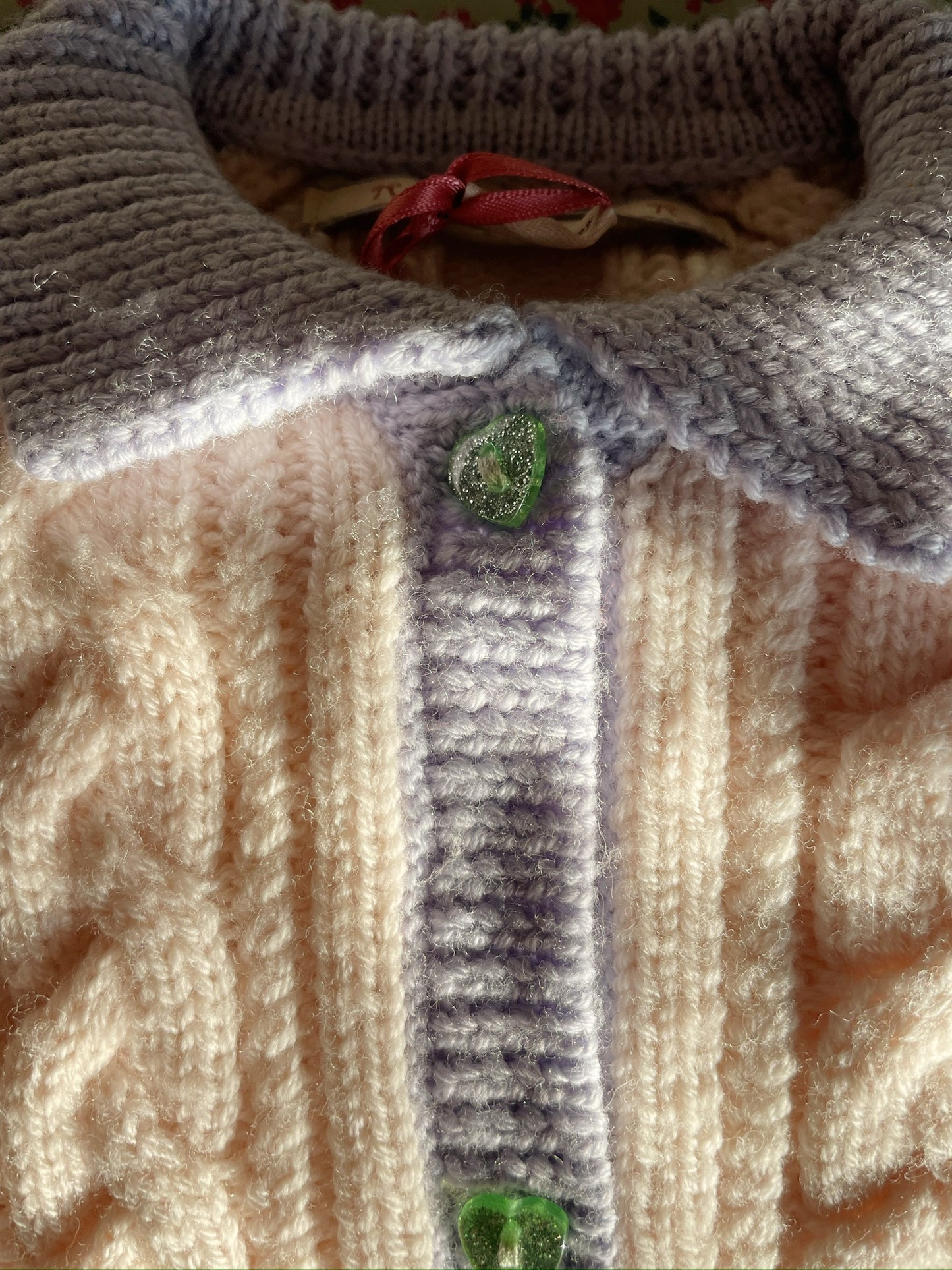 Emma Cable Knit Merino Wool Cardigan White