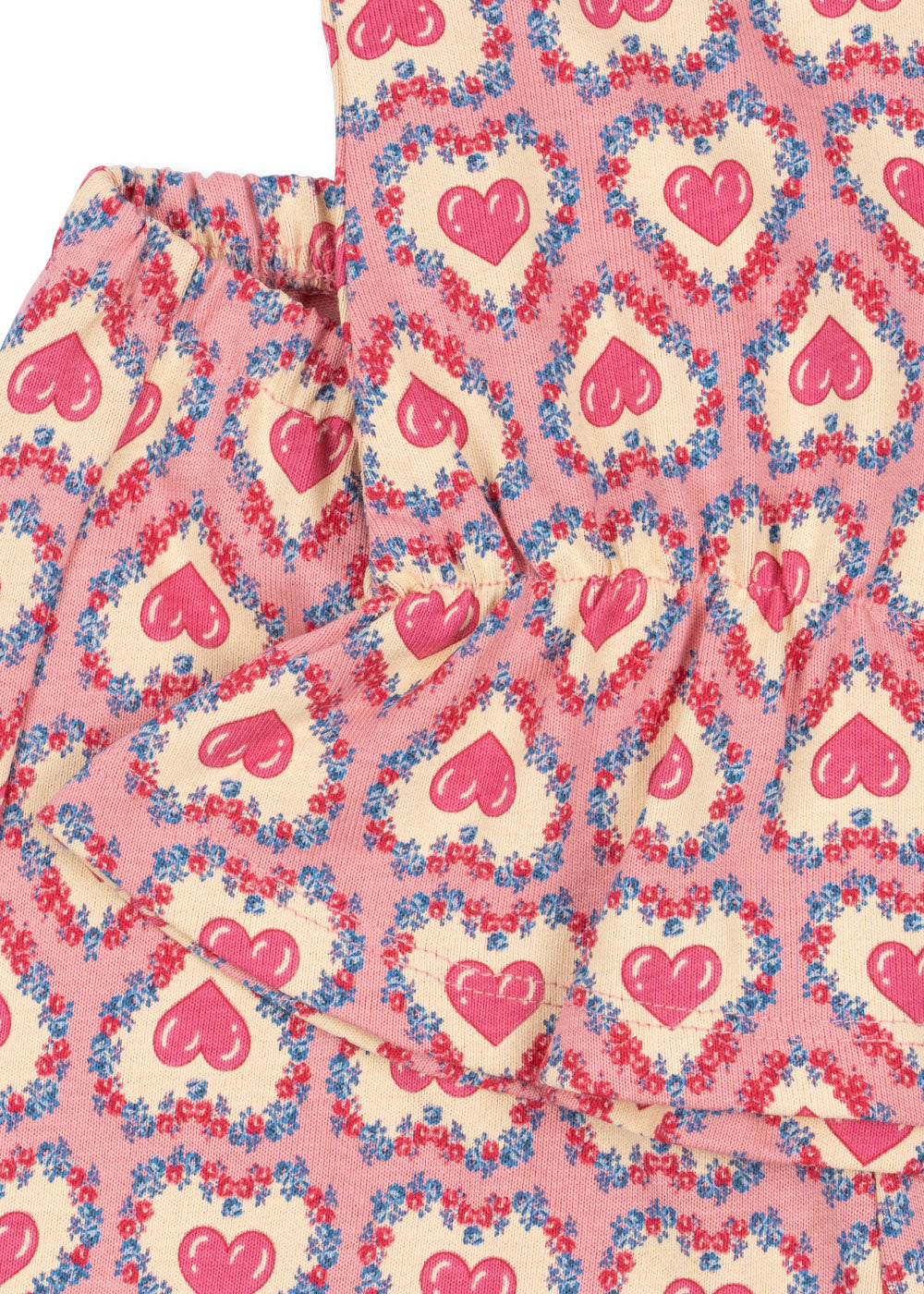 Drey Heart Printed Lounge Set Pink