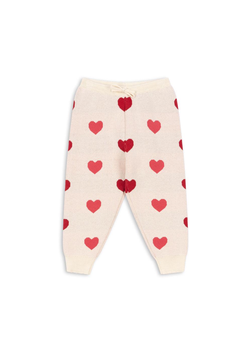 LAPIS Organic Cotton Knit Trousers Hearts