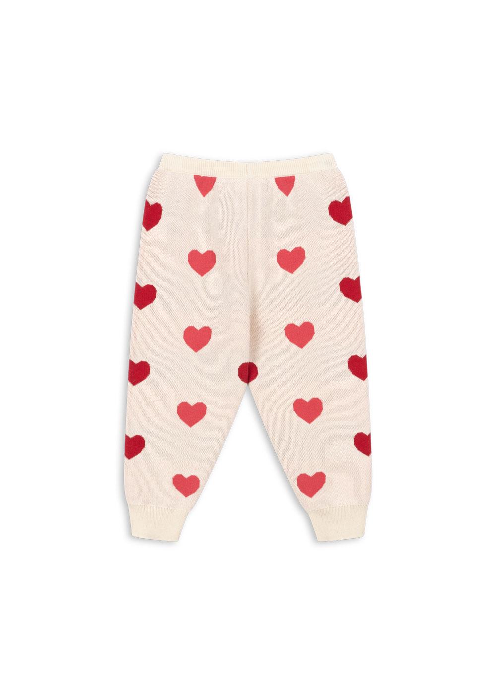 LAPIS Organic Cotton Knit Trousers Hearts