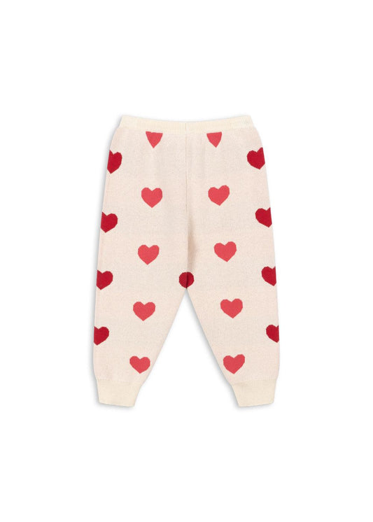 LAPIS Organic Cotton Knit Trousers Hearts