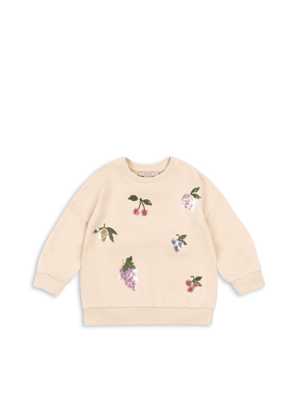 LOU Sequin Organic Cotton Sweatshirt Brazillian Sand