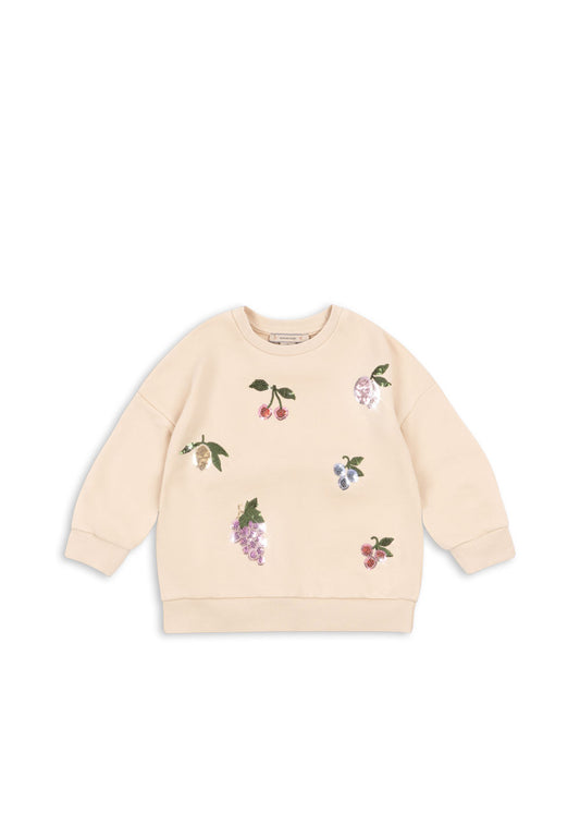 LOU Sequin Organic Cotton Sweatshirt Brazillian Sand